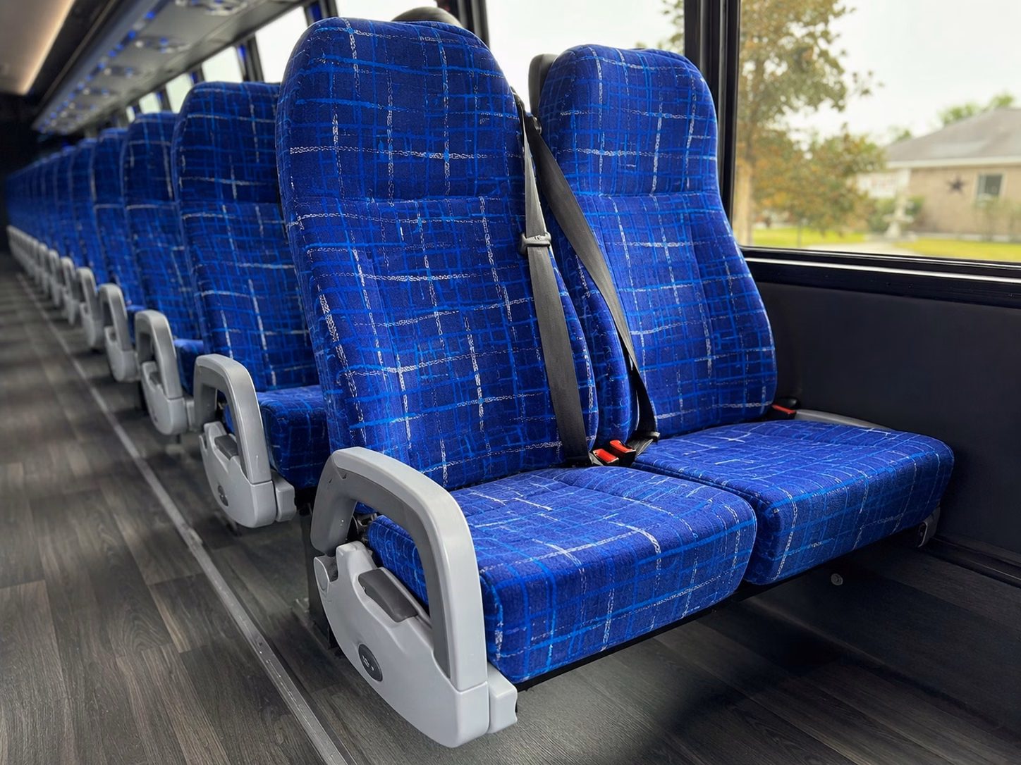 56 passenger charter bus interior