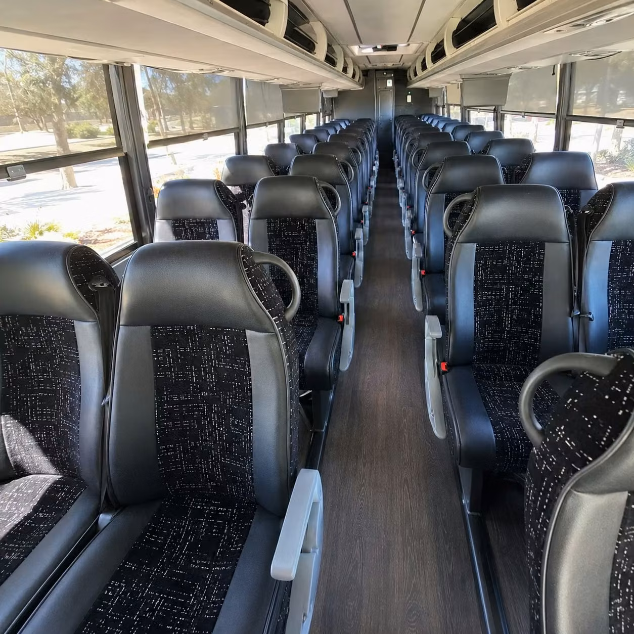 westminster charter bus rental interior